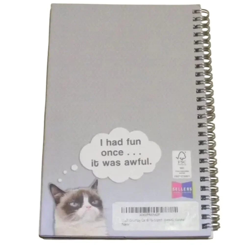 Grumpy Cat 2021 Planner, Weekly & Monthly, MEMES! Book, Spiral bound